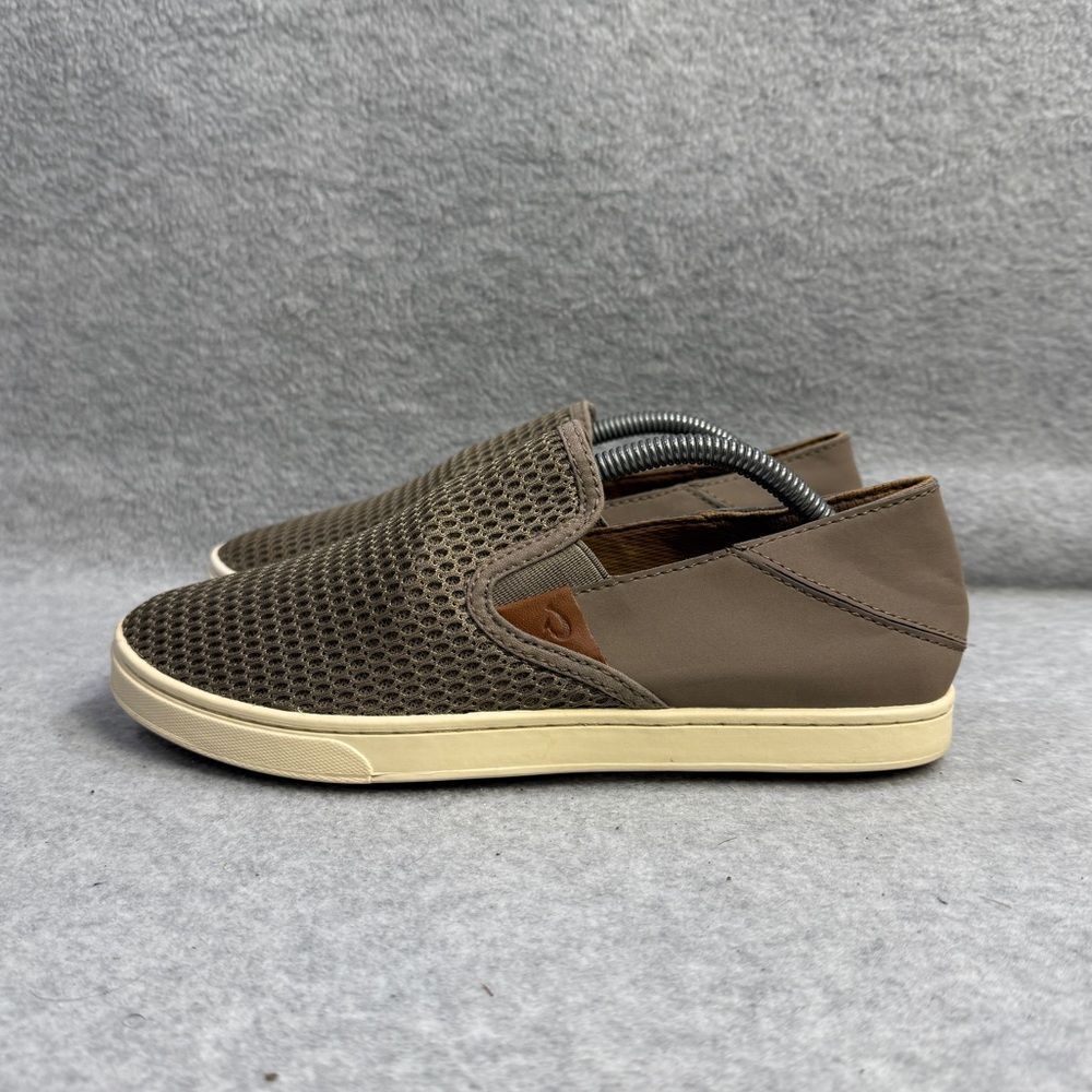 Olukai Womens Shoes Size 7 Pehuea Grey Slip On Low Top Comfort Casual Sneakers - Picture 1 of 10